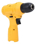 Compact Cordless Drill Driver in yellow with ergonomic grip, designed for DIY and yard projects, featuring built-in LED light.