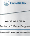 Image of Heavy Duty 36 Inch Go Kart Axle Rod With One Inch Diameter And Three Quarter Inch Step Down Plus Fine Thread On Each End
