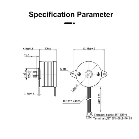 Technical drawing of Upgraded Dual Gear Extruder for K1 Max and K1C 3D printers with specification parameters.