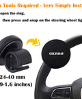 Universal Steering Wheel Spinner Knob With Bearing For Cars, Trucks, SUVs, Boats And More, Silicone Ball, installed view