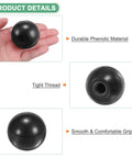 Product details of 4 Pack Threaded Ball Knobs M12 Female Thread 40mm Diameter Thermoset Ball Knob for Lathe Machine and Lawn Mowers
