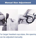 Heavy Duty Bike Headset Cup Remover Tool being manually adjusted for 1-1/8 to 1-1/2 inch bearings, with gloves for grip.