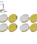 Bee Entrance Feeder For Beehives 8 Pack Perforated Metal Mason Jar Lids with water feeders for easy installation