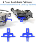 Two Piece Bicycle Brake Pad Spacer Set For Hydraulic Disc Brakes, Spreader Insert Tool For Shimano And Other Mountain And Road Bikes