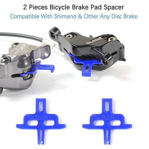 Two Piece Bicycle Brake Pad Spacer Set For Hydraulic Disc Brakes, Spreader Insert Tool For Shimano And Other Mountain And Road Bikes