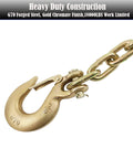 Three Eighths Inch Clevis Slip Hook With Latch Forged G70 Steel Chain Hook for deck haulers and receiver hitches trailers