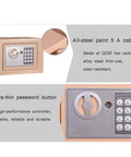 Front view of Office Safety Deposit Box With Posting Slot For Valuables Jewelry And Documents Color Style3 Heavy Duty 1mm Steel Body with keypad, hinges, and override access.