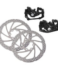 Heavy Duty Mechanical Disc Brake Pair For Ebikes And Folding Bikes Featuring 160mm Front Rear Aluminum Rotors built tough with dual rotors and calipers