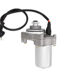 Universal 3 Bolt Electric Starter Motor for 50cc Through 125cc Dirt Bikes ATVs Go Karts, 12 Tooth Clockwise, front view.