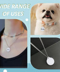 Round Aluminum Sublimation Blanks Set Of 50 Pcs for double sided heat press printing and laser engraving hanging as jewelry and dog tag.