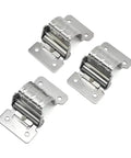 Set of 4 stainless steel torque built-in cabinet hinges
