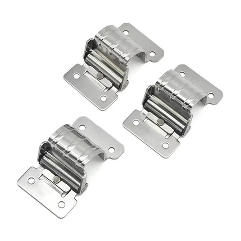 Set of 4 stainless steel torque built-in cabinet hinges