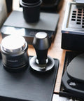 Espresso Tamping Mat With Portafilter Dock, Food Grade Silicone Coffee Tamper Mat With Tamper, Waterproof Tamp Pad Black