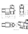 Genuine Aluminum Cnc Rotary 4th Axis Dividing Index Head technical drawing with dimensions for precise machining applications.