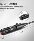 Beast Bore Sight Kit With Red Laser 16 Adapters For 17 To 12 Gauge Calibers User-friendly switch and dimensions displayed