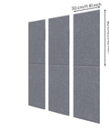 Top Shelf Acoustic Panels 6 Pack Soundproof Wall Tiles Textured Felt Design vertical wall tiles 30x60 cm for audio control