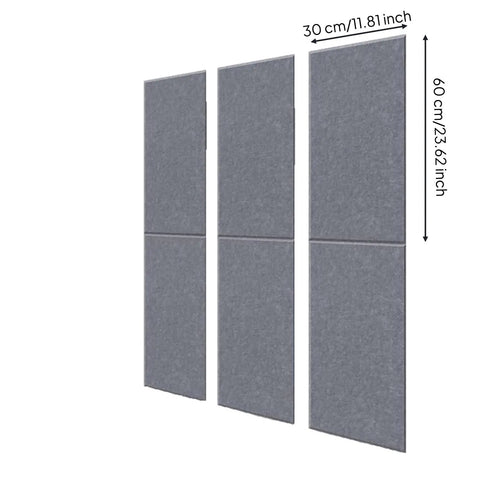 Top Shelf Acoustic Panels 6 Pack Soundproof Wall Tiles Textured Felt Design vertical wall tiles 30x60 cm for audio control
