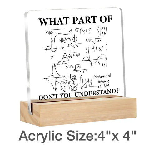 Funny Math And Engineering Desk Sign Acrylic 4 By 4 Inch Plaque Gift For Engineers Teachers And Students Office Decor For Women And Men Must Have Desk Accessory For Home Or Classroom