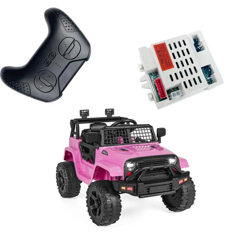 12V CSR-12T-1B 2.4G Remote Control Box For Power Wheels Jeep Ride On Toys with pink jeep and controller