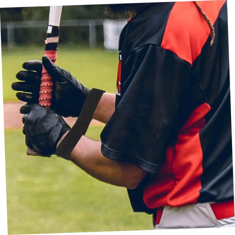 Close-up of a person using the 2 Pack Golf Swing Analyzer Arm Corrector Belt With Adjustable Tension for grip training.