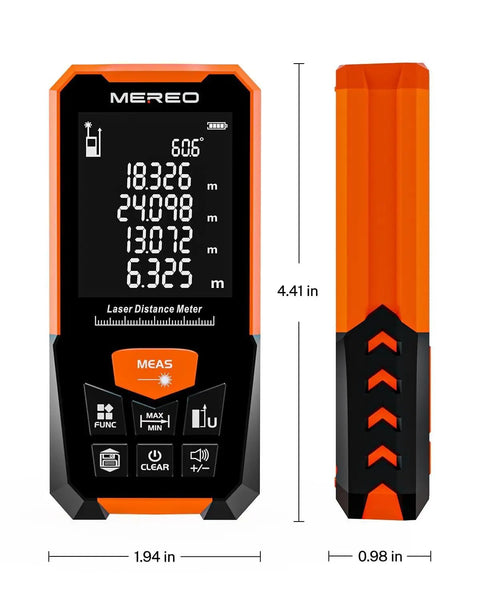 Hella Precise Green Laser Measure With 328 Foot Range And Integrated Electronic Level That Hits Distance Markings Dead On Every Time For Fast Reliable Construction And Diy Projects