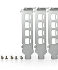 Fits Like A Glove 3 Piece Low Profile Short Gpu Bracket Compatible With Nvidia Quadro Nvs510 T1000 T600 P400 P1000 P600 P620 K1200 Workstation Cards Including Screws, steel plates with securing screws.