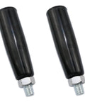 Revolving Lathe Crank Handles Set For Trailer Jacks M10 Thread Grips With Nuts, Bakelite Construction, 2 Pack