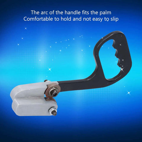 Hand Pull Cutter For Metal Sheets And Cardboard, Effortless Nibbler With Dual Round Blades, ergonomic handle design