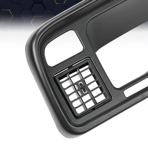PIT66 radio trim panel surround for Dodge Ram dash bezel, black plastic with vent grille