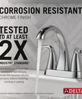 Arvo Centerset Chrome Bathroom Faucet Two-Handle For Three-Hole Sink Premium Chrome Finish, corrosion resistant, faucet 25840LF