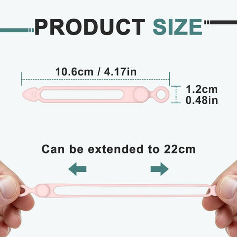 Reusable Silicone Cable Ties 20 Pack Boss Level Desktop Cord Organizers With Secure Snap Lock, size 10.6cm, extendable to 22cm.