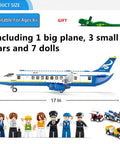 City Airport Building Block Set For Kids Aged 6 To 12 With 463 Pieces Plane Station And Helicopter Build Kit For STEM Learning