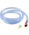 No Hassle Five Foot Three Quarter Self Priming Siphon Hose For Gas And Water Transfer with copper fitting and clamp.