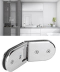 Beefy 135 Degree Door Hinges For 8 To 12mm Glass, gate clamp shower door bracket with mirror finish and glass clamp.