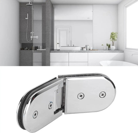 Beefy 135 Degree Door Hinges For 8 To 12mm Glass, gate clamp shower door bracket with mirror finish and glass clamp.