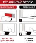 Under Cabinet Foot Pull With Thick EVA Pads Hands Free Toe Opener mounting options: adhesive and screw.