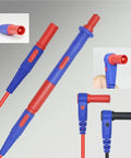 Ultra Sharp Multimeter Test Leads Kit With Soft Silicone Insulation And Gold Plated Probes For Pro Grade Readings