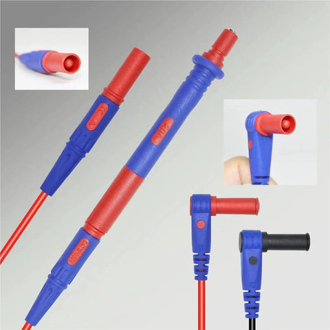 Ultra Sharp Multimeter Test Leads Kit With Soft Silicone Insulation And Gold Plated Probes For Pro Grade Readings