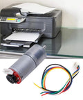 GA25-370 DC geared motor with encoder, stainless steel body, 12V, 300RPM, with color-coded wires