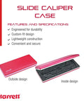Durable Steel and Vinyl Caliper Case for 6 Inch Calipers, Protective Storage, Lightweight Carry Case with open foam interior and closed red exterior