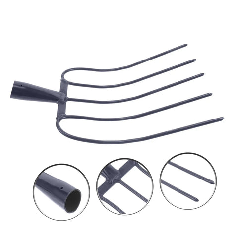 Handheld Manure Fork For Farming And Outdoor Work Durable Iron Pitch Fork for grass maintenance and manure handling