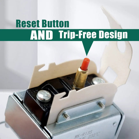 High Limit Fryer Thermostat Switch 450F 230C With One Quarter Inch Thread Male Port Compatible With Pitco Fryers close-up