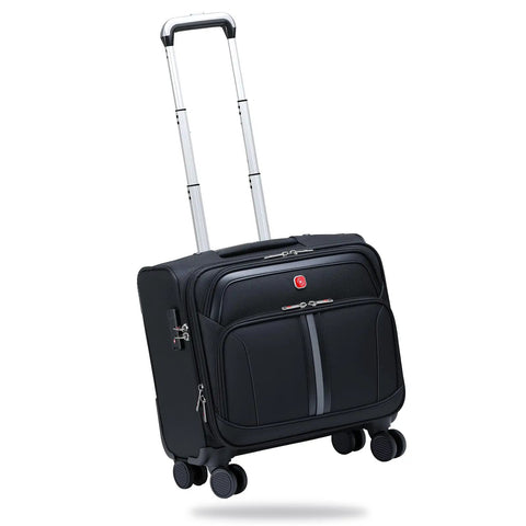 Underseat Carry On Luggage That Slaps A Lightweight 16 Inch Rolling Tote With Four Spinner Wheels Airline Friendly Black