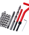 Stainless Steel M8x1.25 Thread Repair Kit With Inserts Drill Bit Tap And Install Tool Pro Grade Auto Repair Set For Restoring Stripped Threads Lug Breaker Included 30 Piece