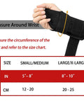 Wrist Brace For Carpal Tunnel Relief Right Or Left Hand With Night Wrist Sleep Support Adjustable Straps size guide