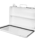 Open view of First Aid Metal Case Number 36 Fourteen By Ten By Two Point Five Inches Built Tough Dope Metal Medical Supply Case