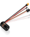 Quicrun Fusion Se 1800KV Brushless ESC for RC cars and boats, ultra-compact 58mm design with clean layout, FOC drive mode, front view