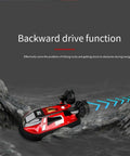 Beginner Friendly Remote Control Hovercraft Boat Amphibious RC Watercraft With Dual Motors 15KMH Speed shown with backward drive function