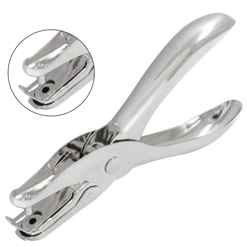Small Circle Hole Punch 1/8 Inch 3mm Handheld Metal Puncher For Greeting Cards Invitations And DIY Paper Crafts in durable aluminum.