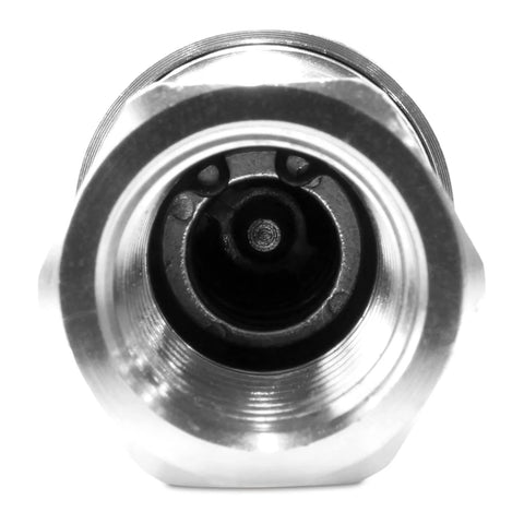 Front view of Summit Hydraulics 1/2-in ISO 5675 hydraulic quick-connect coupler end, silver metal.